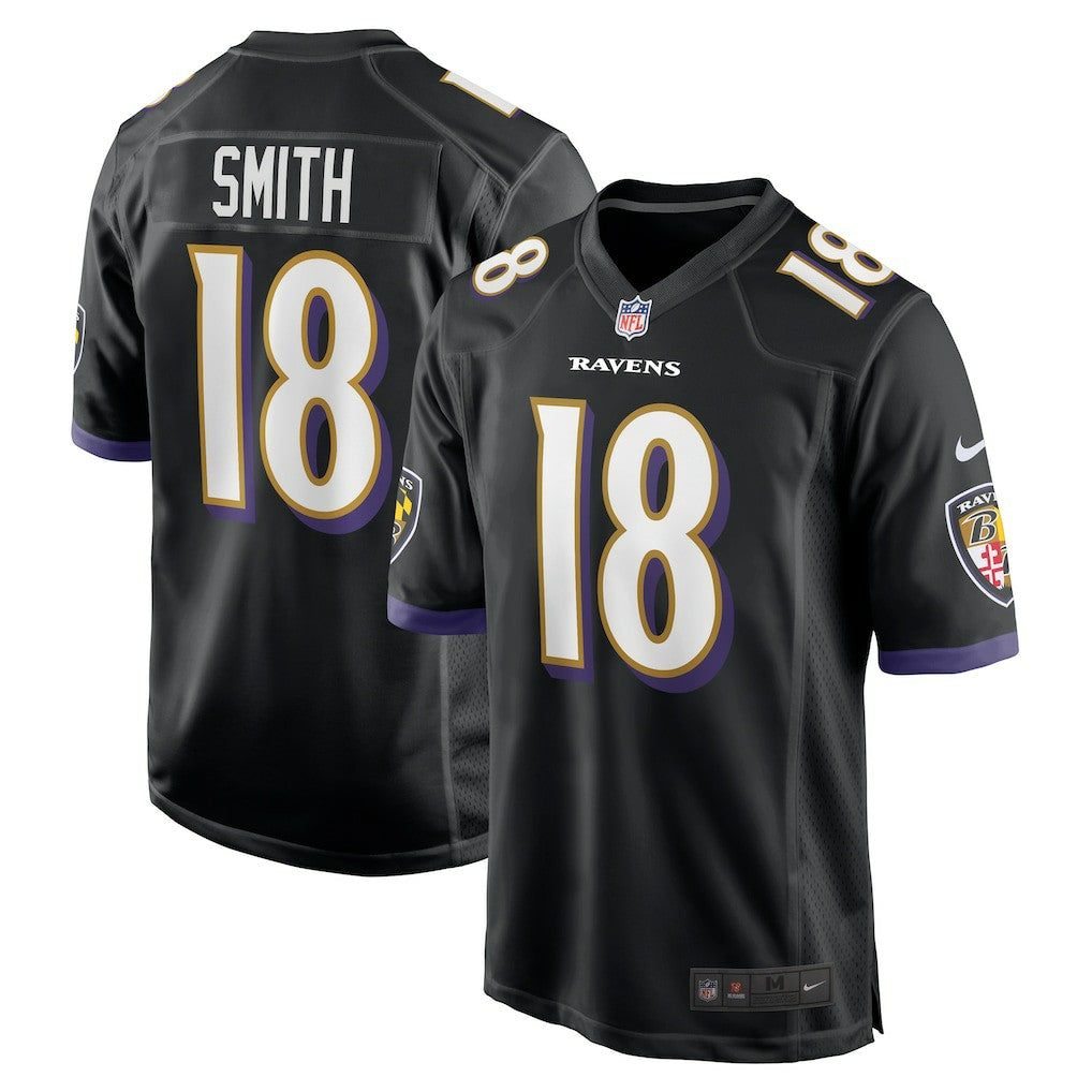 Nike Roquan Smith Baltimore Ravens Alternate Game Jersey Black