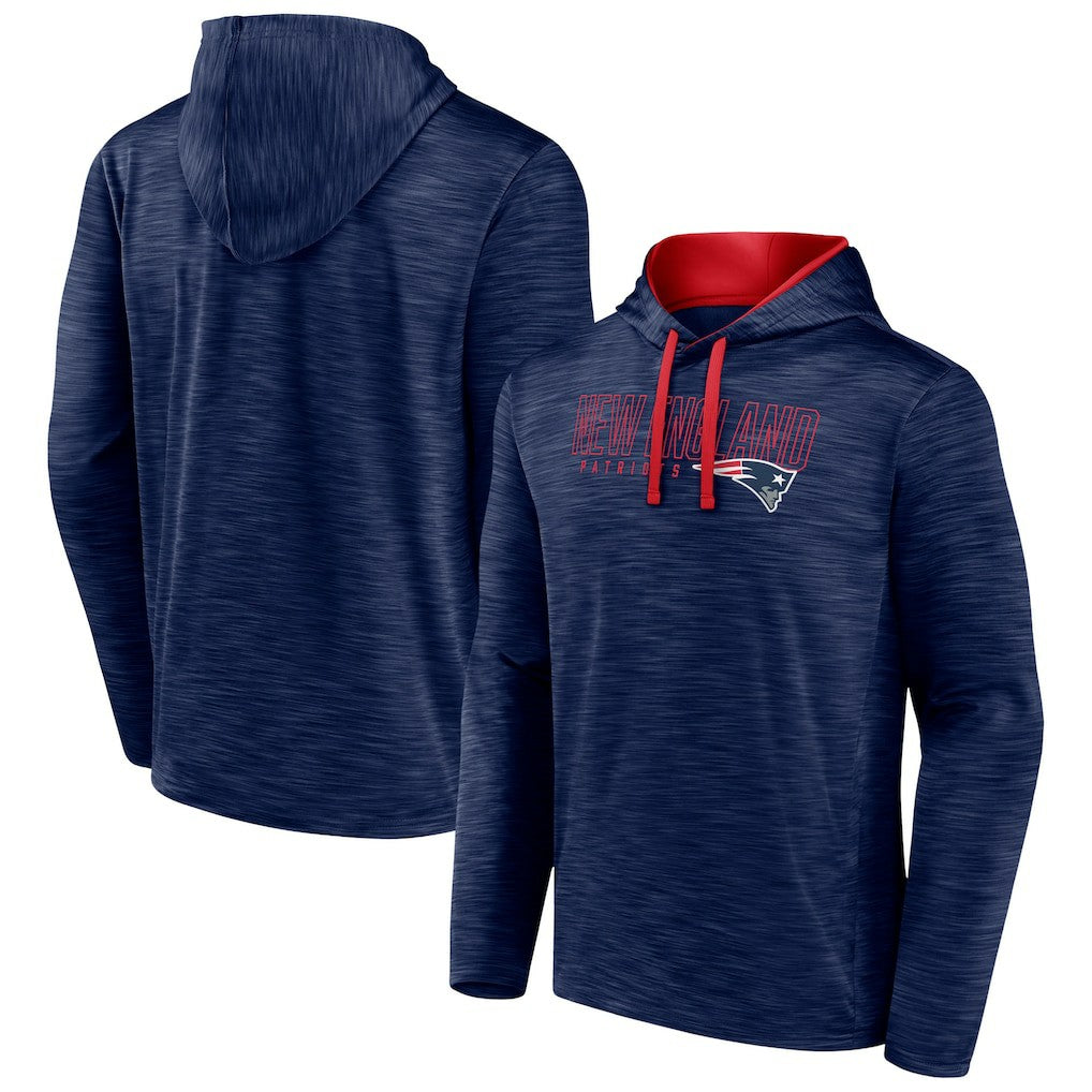 Fanatics New England Patriots Hook and Ladder Pullover Hoodie Heather Navy