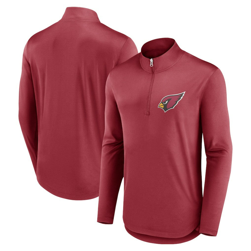 Fanatics Arizona Cardinals Quarterback Quarter-Zip Top Cardinal
