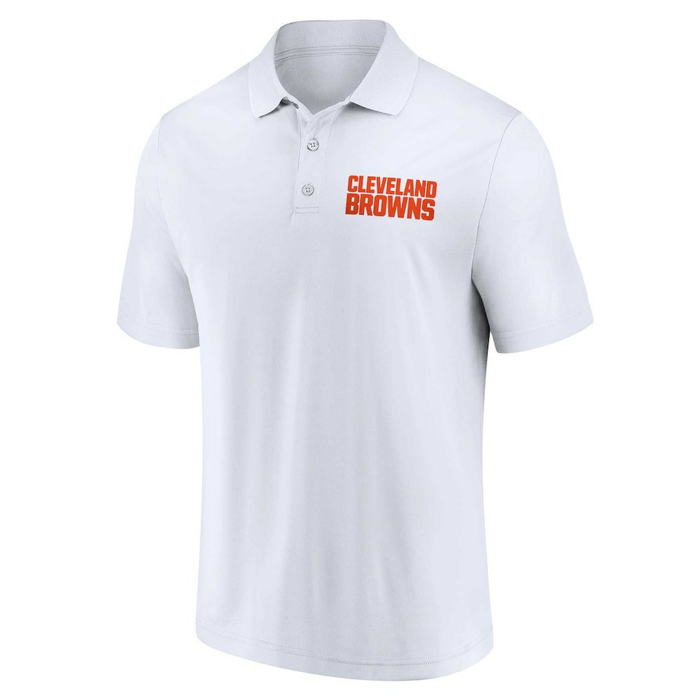 Fanatics Cleveland Browns Lockup Two-Pack Polo Set White/Brown