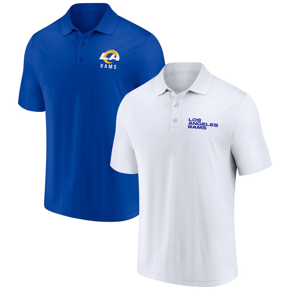 Fanatics Los Angeles Rams Lockup Two-Pack Polo Set White/Royal