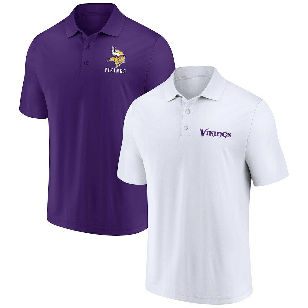 Fanatics Minnesota Vikings Lockup Two-Pack Polo Set White/Purple