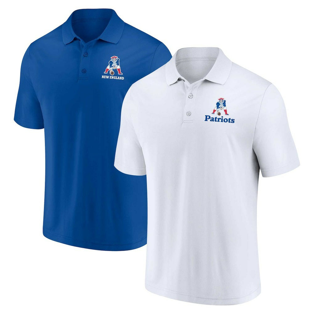 Fanatics New England Patriots Throwback Two-Pack Polo Set White/Royal