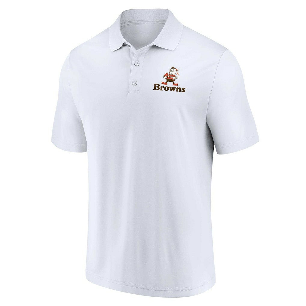 Fanatics Cleveland Browns Throwback Two-Pack Polo Set White/Brown