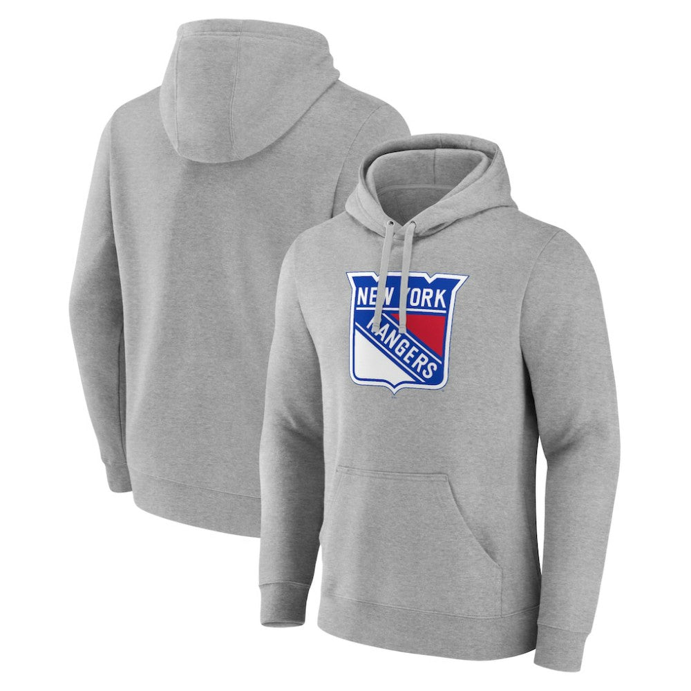 New York Rangers Primary Team Logo Pullover Hoodie - Gray - NHL 5228614