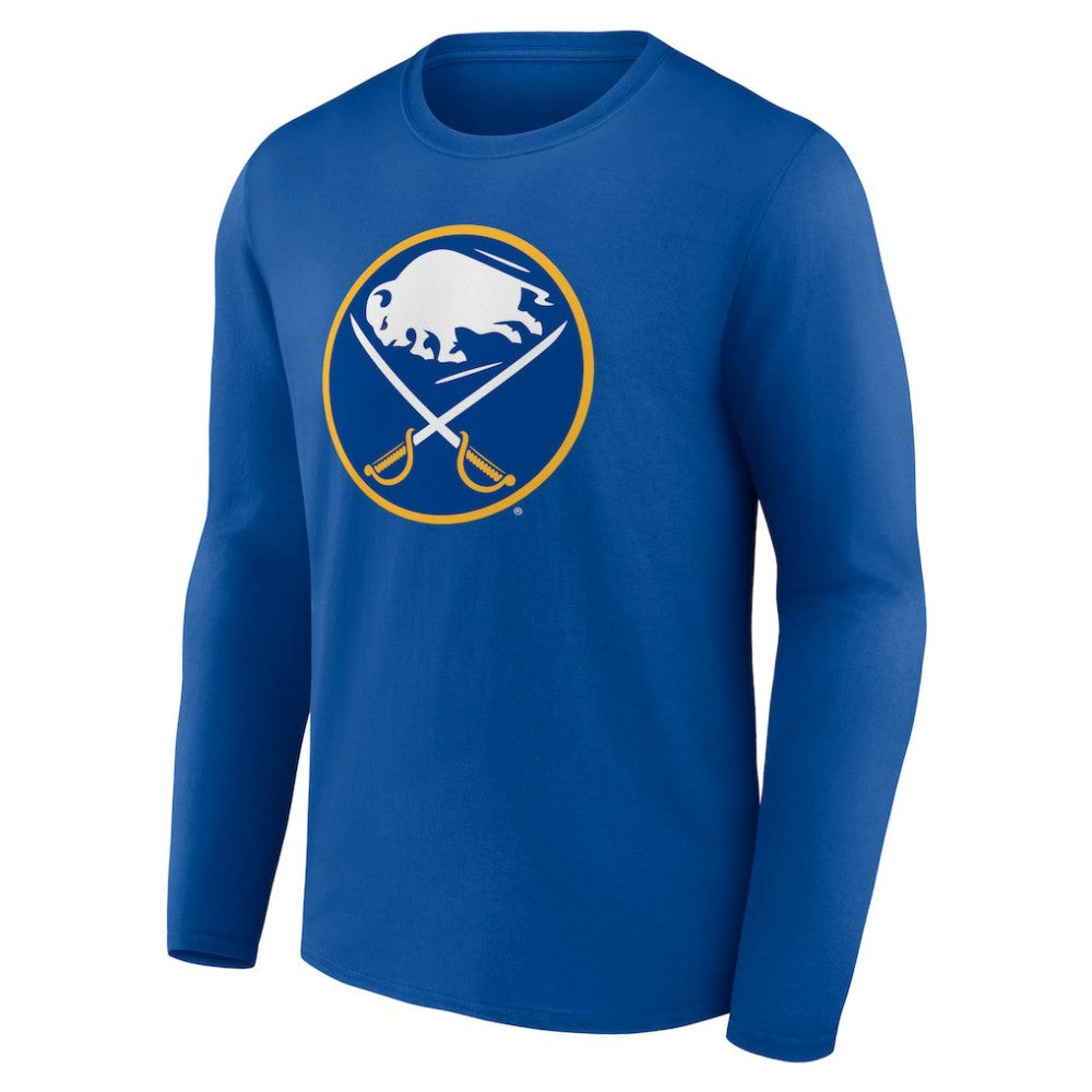 Buffalo Sabres Primary Logo Team Long Sleeve T-Shirt - Royal - NHL 5228844