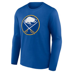 Buffalo Sabres Primary Logo Team Long Sleeve T-Shirt - Royal - NHL 5228844