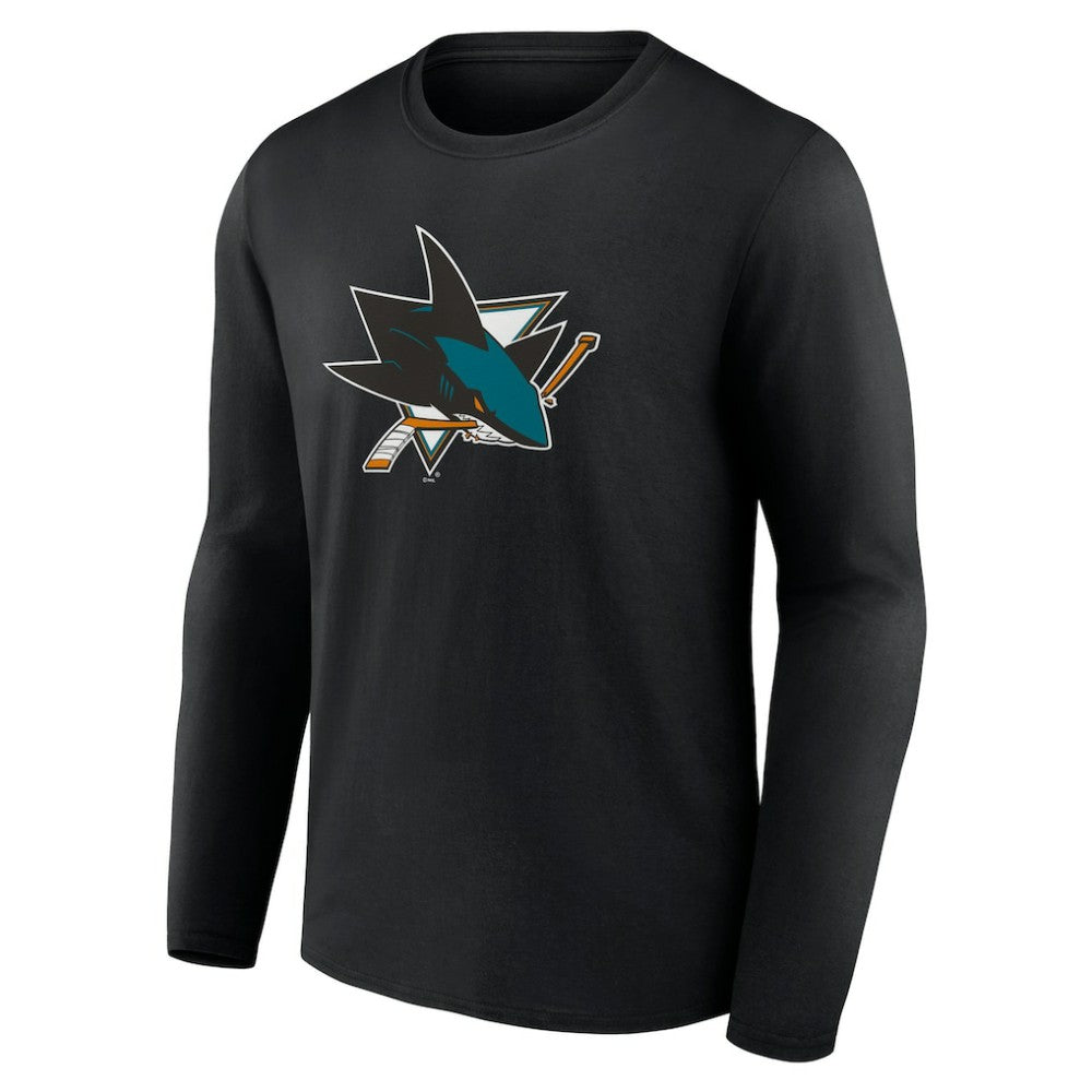 San Jose Sharks Primary Logo Team Long Sleeve T-Shirt - Black - NHL 5228859