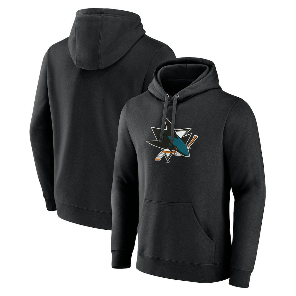 San Jose Sharks Primary Team Logo Pullover Hoodie - Black - NHL 5228873