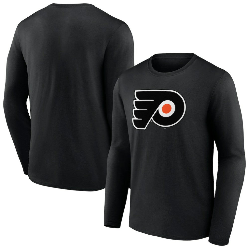 Philadelphia Flyers Primary Logo Team Long Sleeve T-Shirt - Black - NHL 5228893