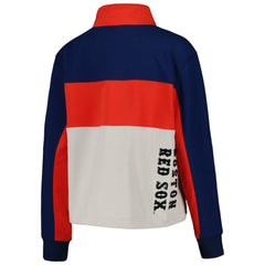 Boston Red Sox The Wild Collective Women's Color Block Half-Zip Jacket - Navy/Red - MLB Online