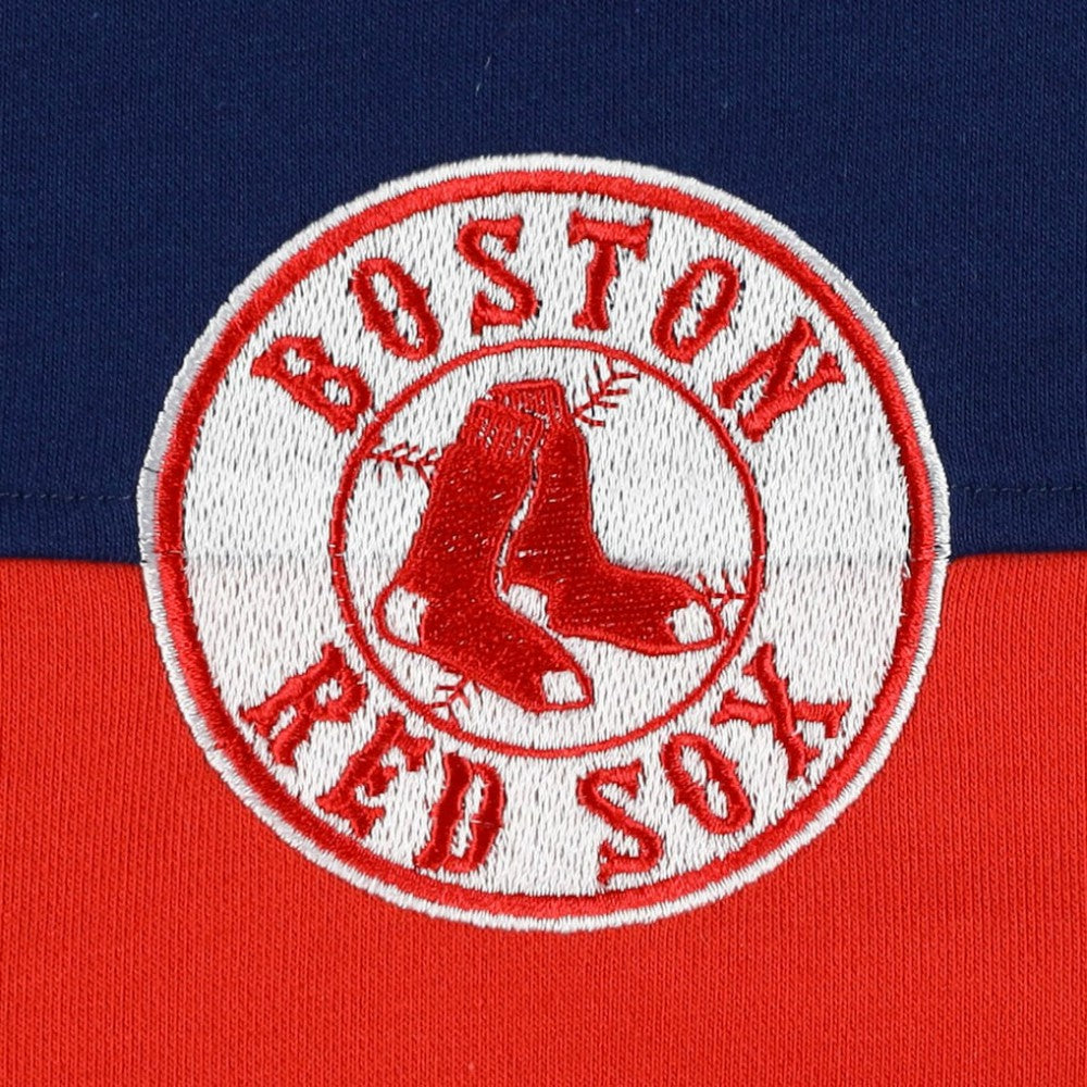 Boston Red Sox The Wild Collective Women's Color Block Half-Zip Jacket - Navy/Red - MLB Online