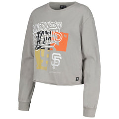San Francisco Giants The Wild Collective Women's Cropped Long Sleeve T-Shirt - Gray - MLB Online