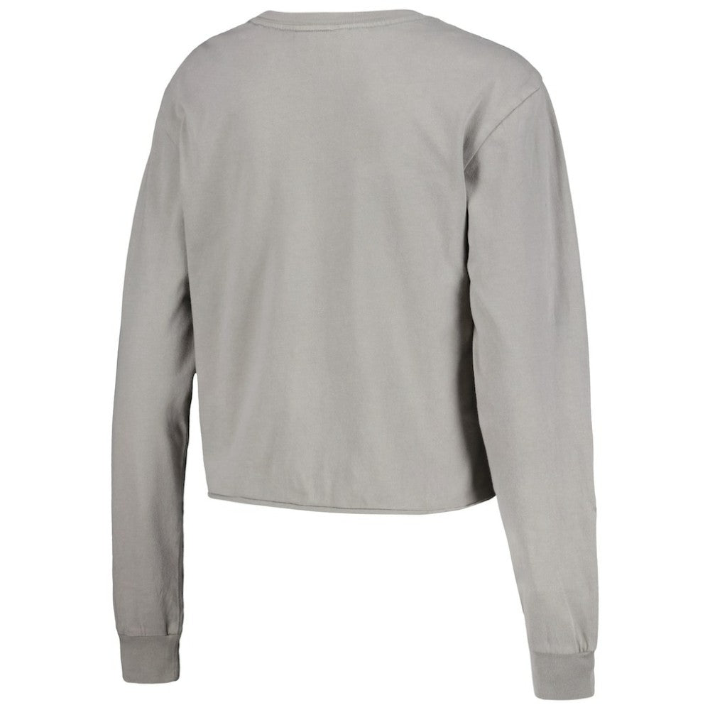 San Francisco Giants The Wild Collective Women's Cropped Long Sleeve T-Shirt - Gray - MLB Online