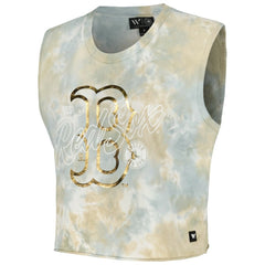 Boston Red Sox The Wild Collective Women's Washed Muscle Tank Top - White - MLB Lifestyle