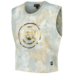 Chicago Cubs The Wild Collective Women's Washed Muscle Tank Top - White - MLB Lifestyle