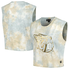 Cleveland Guardians The Wild Collective Women's Washed Muscle Tank Top - White - MLB Lifestyle