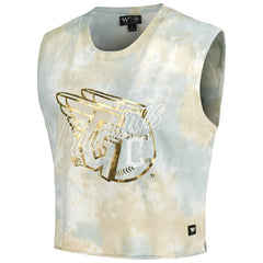 Cleveland Guardians The Wild Collective Women's Washed Muscle Tank Top - White - MLB Lifestyle