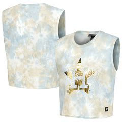Houston Astros The Wild Collective Women's Washed Muscle Tank Top - White - MLB Lifestyle