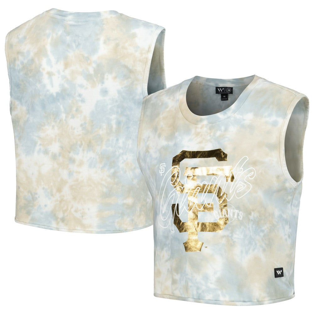 San Francisco Giants The Wild Collective Women's Washed Muscle Tank Top - White - MLB Discount