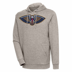 New Orleans Pelicans Antigua Action Pullover Hoodie Oatmeal