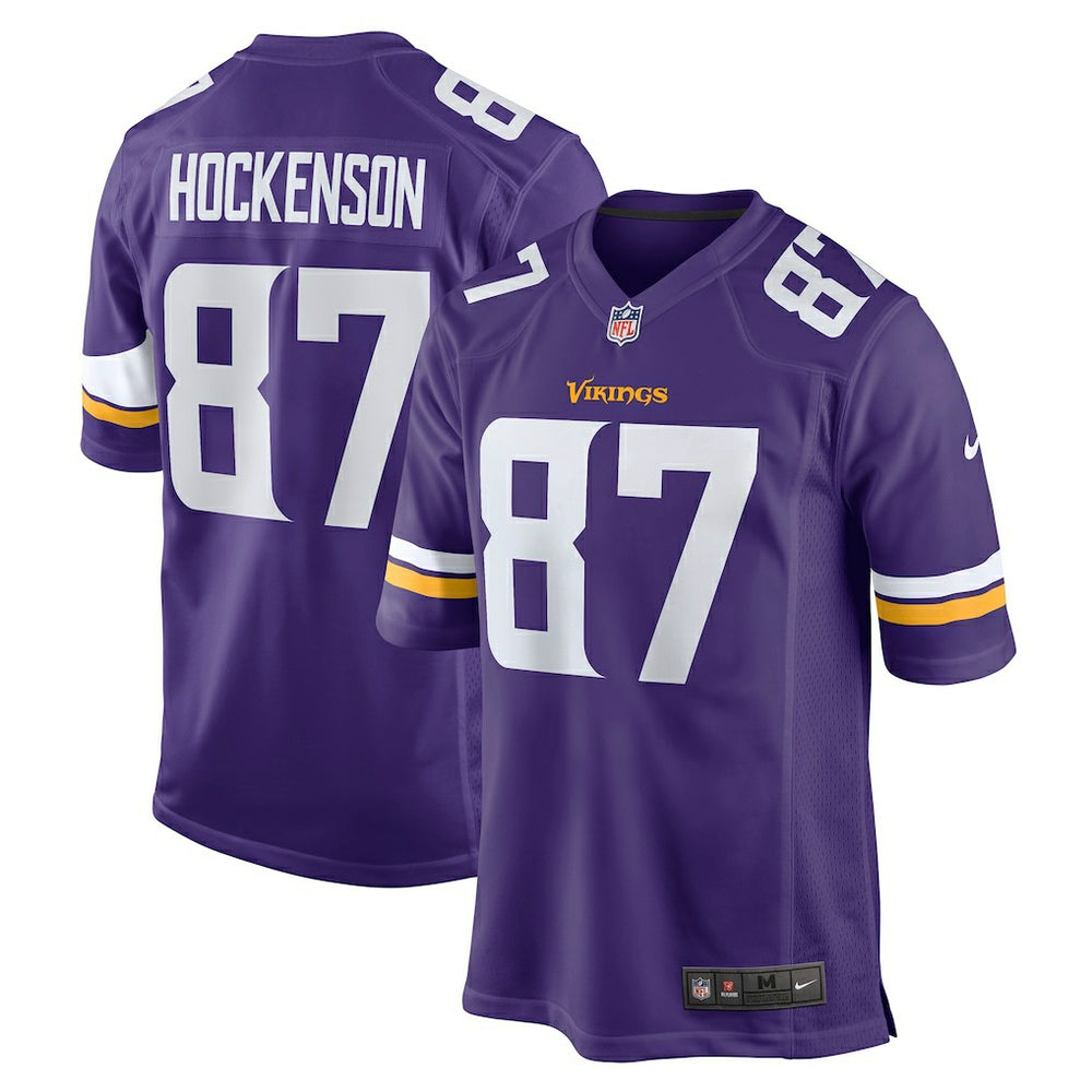 Nike T.J. Hockenson Minnesota Vikings Game Player Jersey Purple