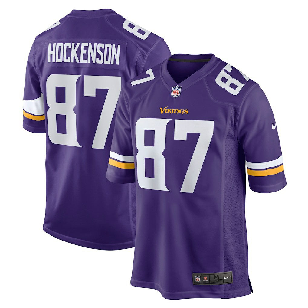 Nike T.J. Hockenson Minnesota Vikings Game Player Jersey Purple