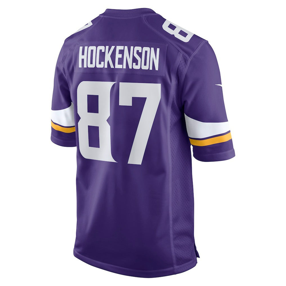 Nike T.J. Hockenson Minnesota Vikings Game Player Jersey Purple