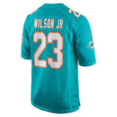 Nike Jeff Wilson Jr. Miami Dolphins Game Player Jersey Aqua