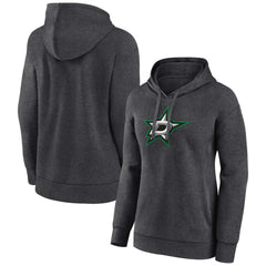 Dallas Stars Women's Primary Logo Pullover Hoodie - Charcoal - NHL 5231739