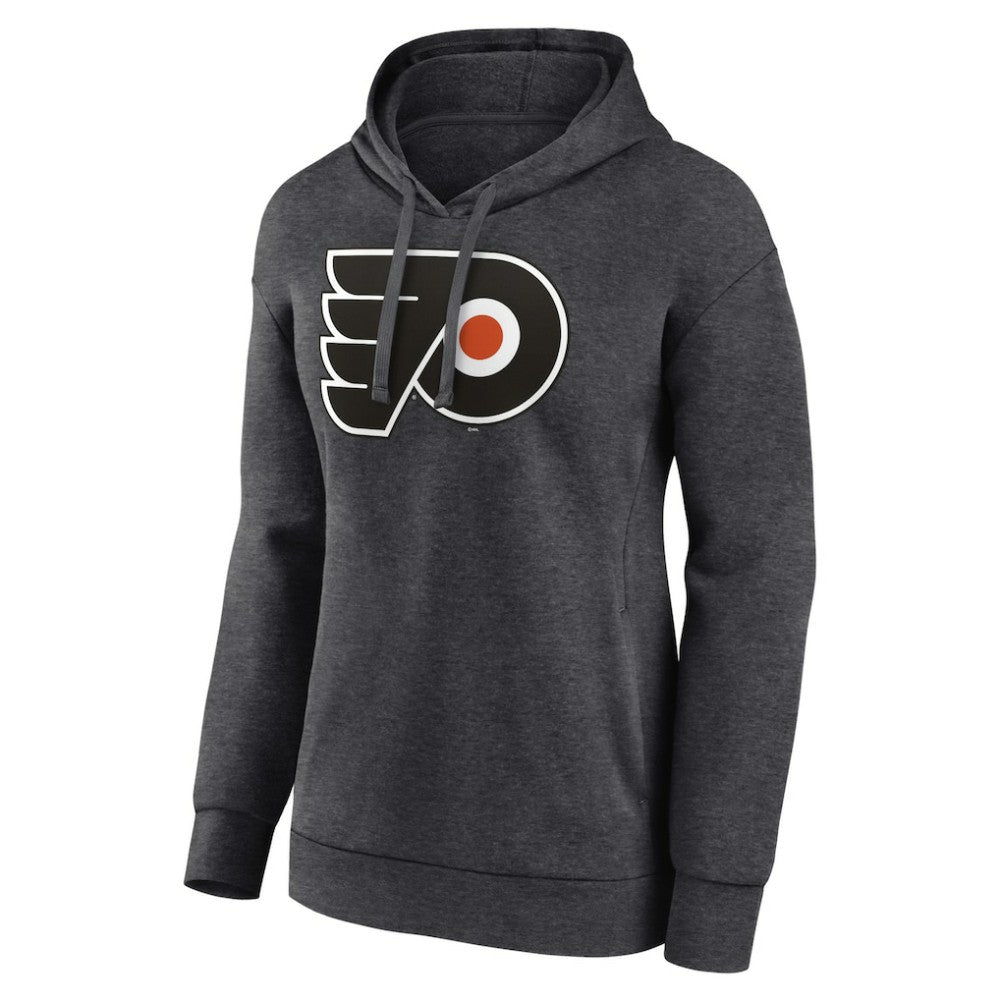 Philadelphia Flyers Women's Primary Logo Pullover Hoodie - Charcoal - NHL 5231753