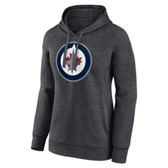 Winnipeg Jets Women's Primary Logo Pullover Hoodie - Charcoal - NHL 5231766