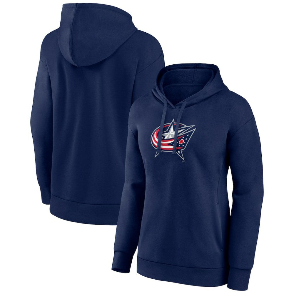 Columbus Blue Jackets Women's Primary Logo Pullover Hoodie - Navy - NHL 5231773
