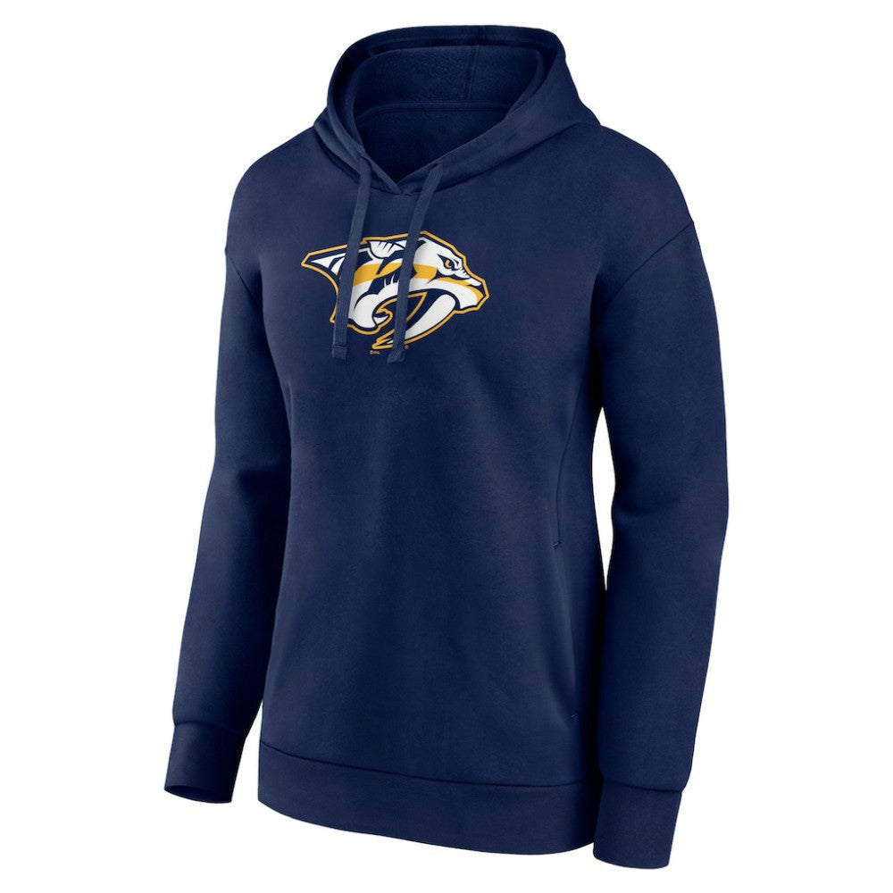 Nashville Predators Women's Primary Logo Pullover Hoodie - Navy - NHL 5231779