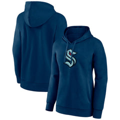 Seattle Kraken Women's Primary Logo Pullover Hoodie - Deep Sea Blue - NHL 5231783