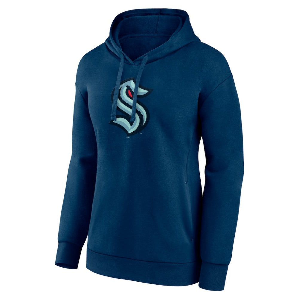 Seattle Kraken Women's Primary Logo Pullover Hoodie - Deep Sea Blue - NHL 5231783
