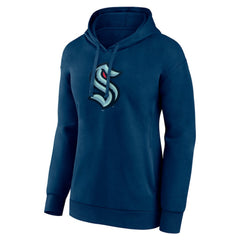Seattle Kraken Women's Primary Logo Pullover Hoodie - Deep Sea Blue - NHL 5231783