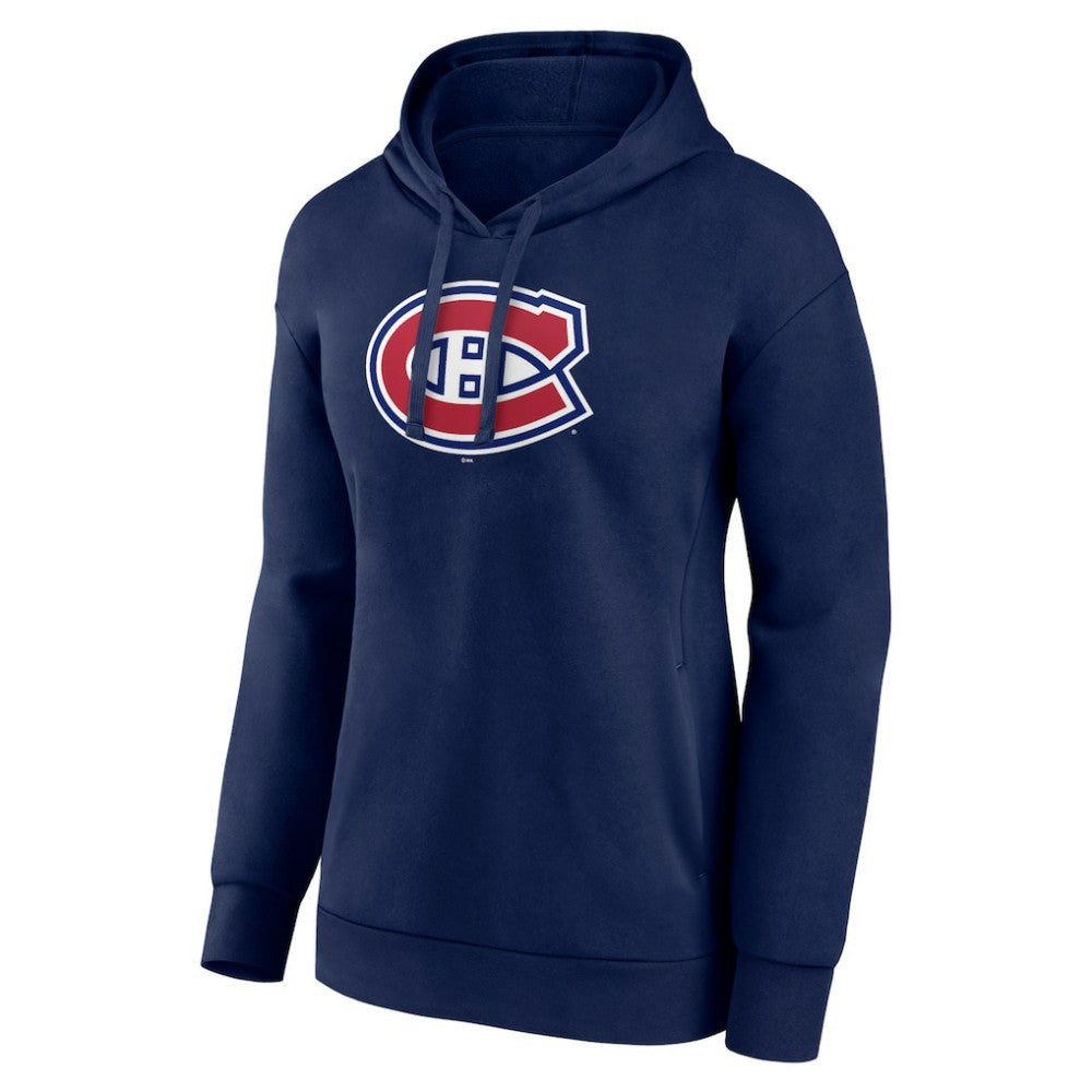 Montreal Canadiens Women's Primary Logo Pullover Hoodie - Navy - NHL 5231794