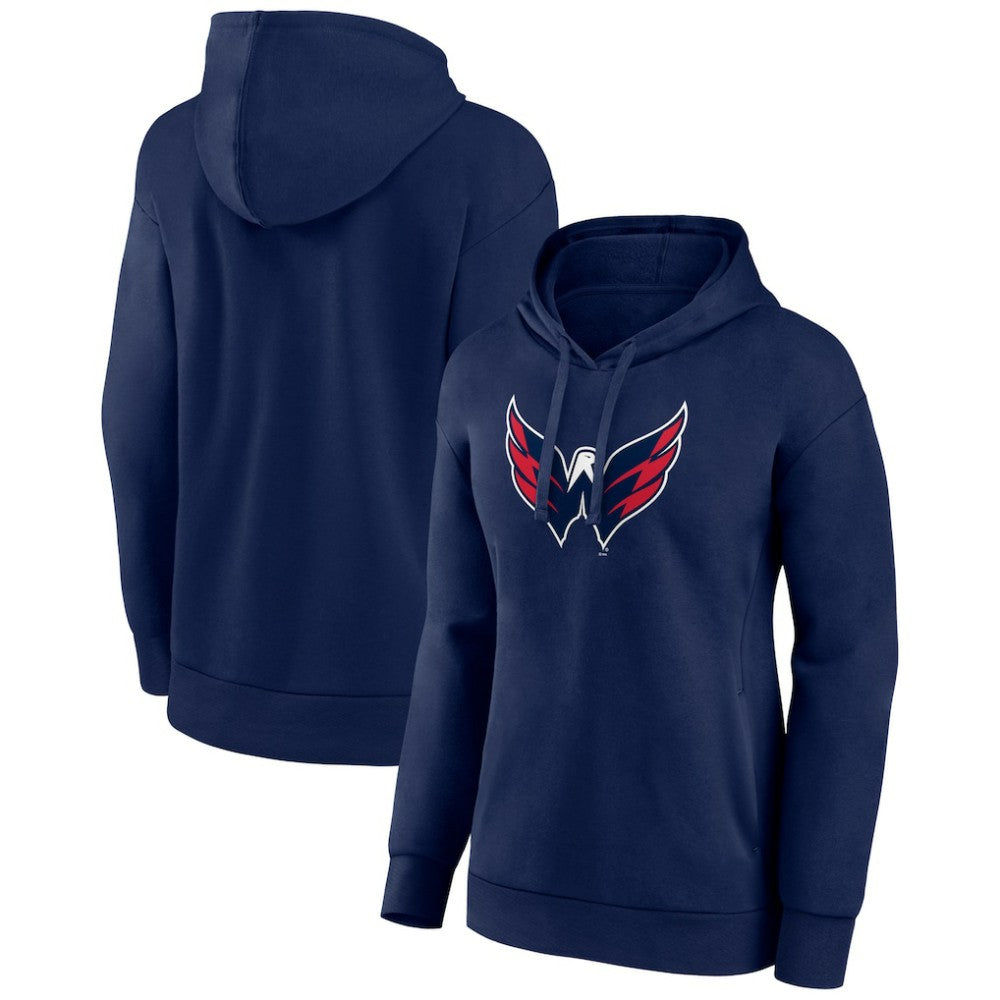 Washington Capitals Women's Primary Logo Pullover Hoodie - Navy - NHL 5231799