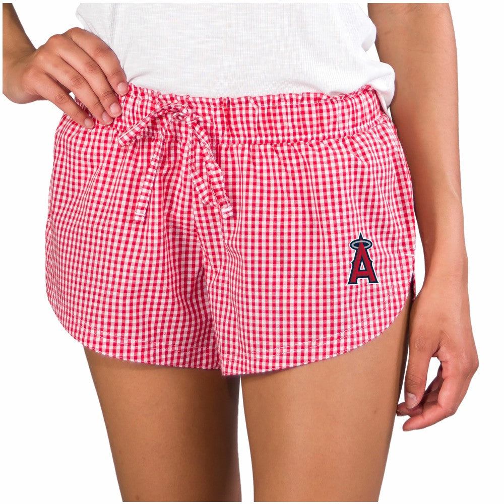 Los Angeles Angels Concepts Sport Women's Tradition Woven Shorts - Red - MLB on Sale