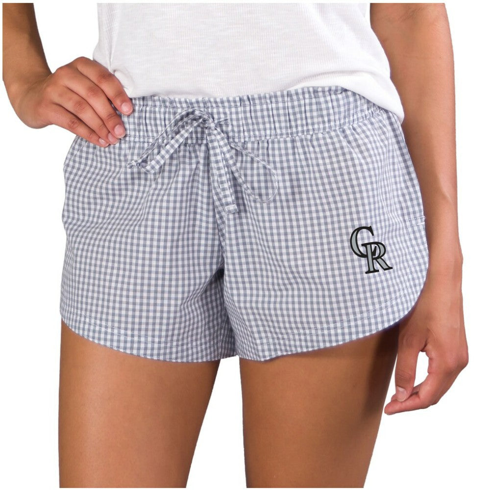 Colorado Rockies Concepts Sport Women's Tradition Woven Shorts - Gray - MLB Lifestyle