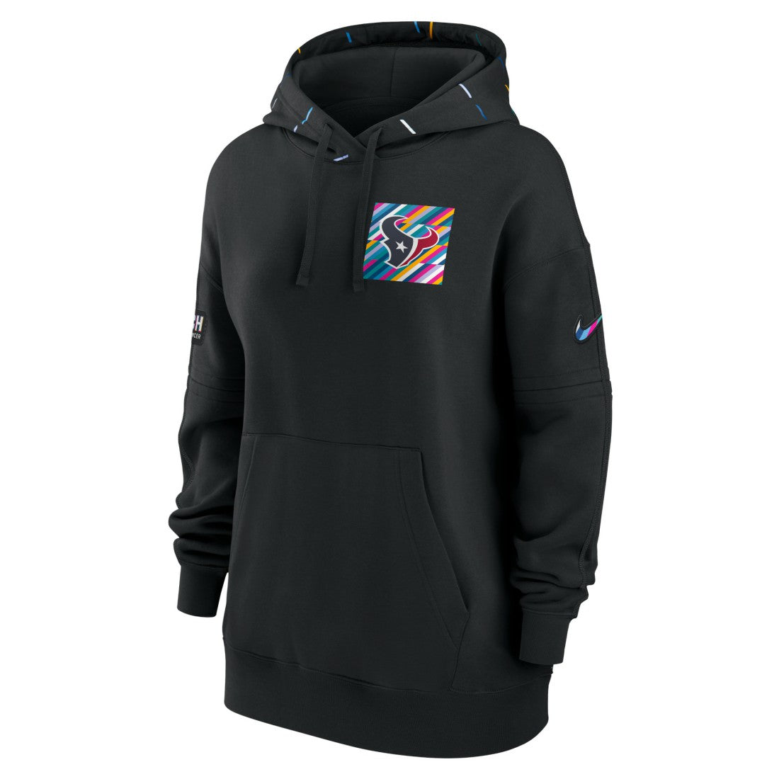 Nike Houston Texans Women's 2023 NFL Crucial Catch Club Pullover Hoodie Black