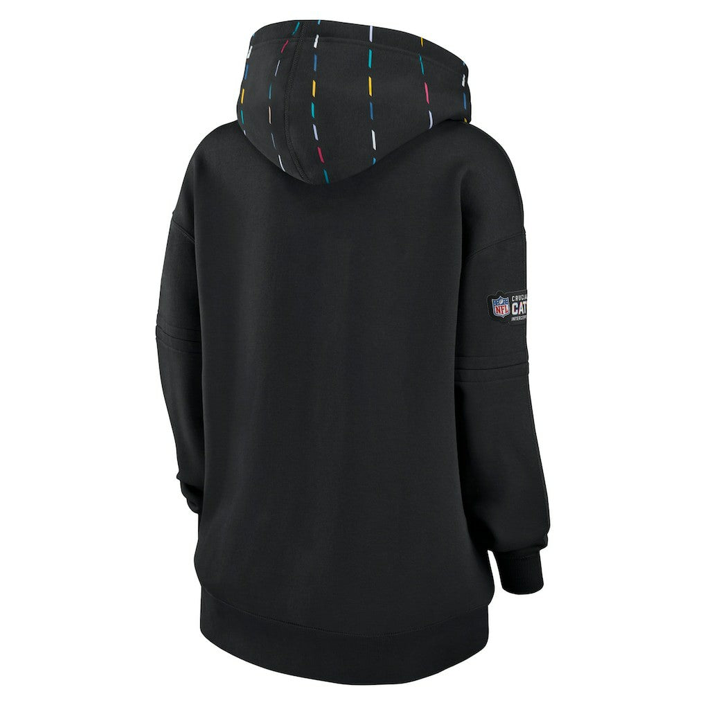 Nike New Orleans Saints Women's 2023 NFL Crucial Catch Club Pullover Hoodie Black
