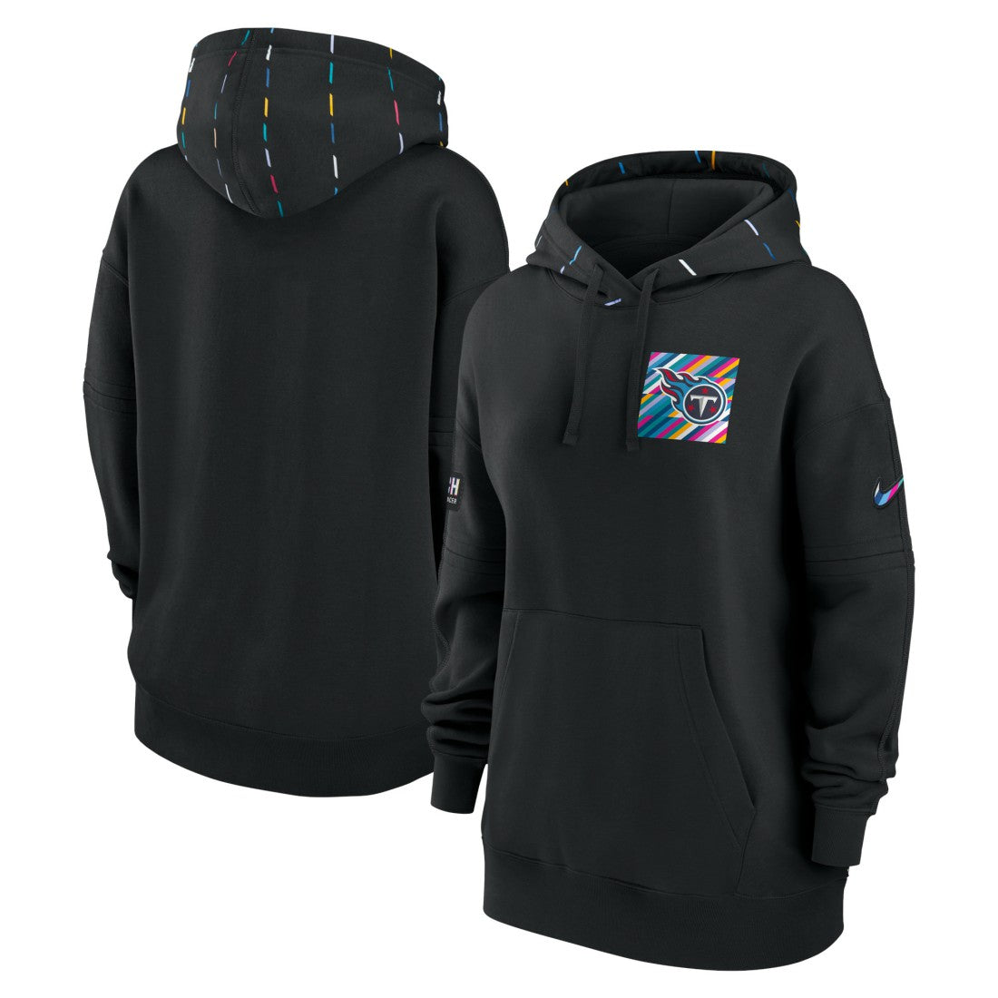 Nike Tennessee Titans Women's 2023 NFL Crucial Catch Club Pullover Hoodie Black