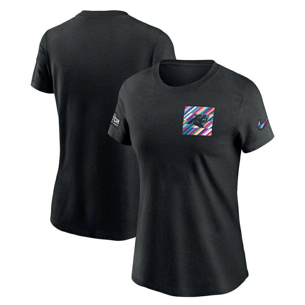 Nike Carolina Panthers Women's Crucial Catch Sideline Tri-Blend T-Shirt Black