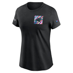 Nike Carolina Panthers Women's Crucial Catch Sideline Tri-Blend T-Shirt Black