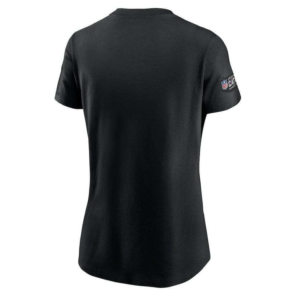 Nike Carolina Panthers Women's Crucial Catch Sideline Tri-Blend T-Shirt Black