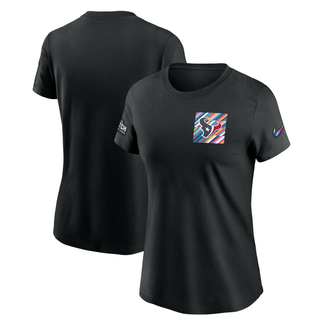 Nike Houston Texans Women's Crucial Catch Sideline Tri-Blend T-Shirt Black