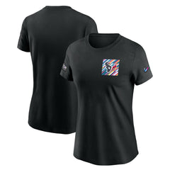 Nike Houston Texans Women's Crucial Catch Sideline Tri-Blend T-Shirt Black