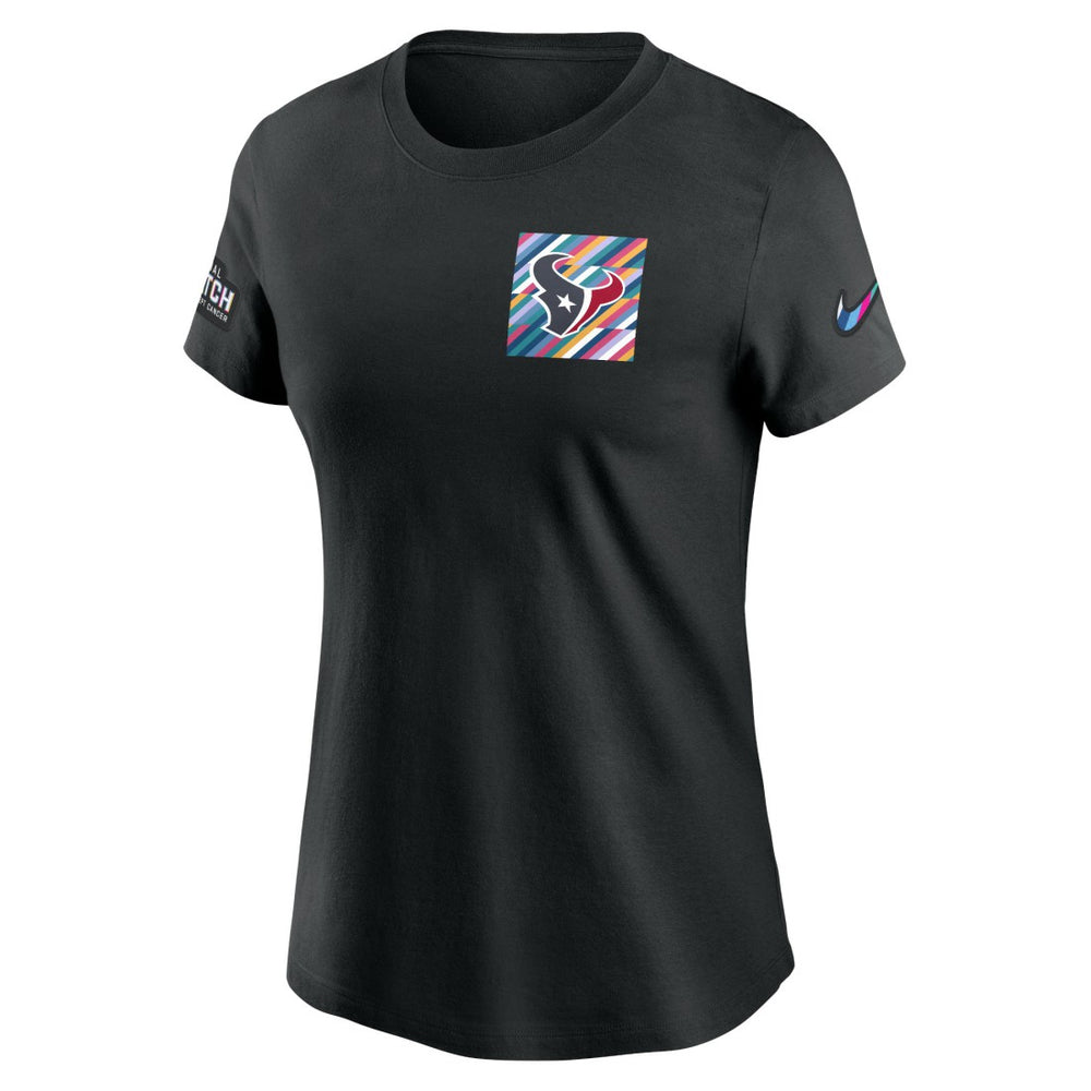 Nike Houston Texans Women's Crucial Catch Sideline Tri-Blend T-Shirt Black